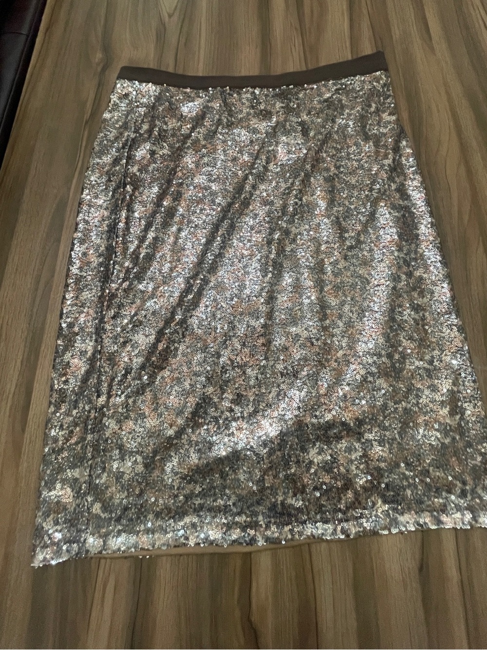 Isaac Mizrahi Live Sequin Midi Skirt  L